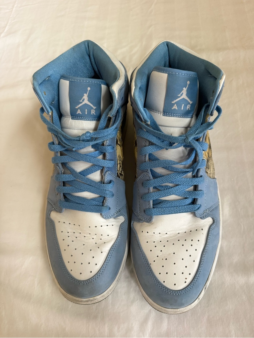 Vintage Air Jordan 1 Retro Alpha White University Blue (2007) UNC Men’s Size 15